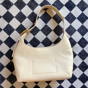 Madewell Cream Leather Shoulder Bag